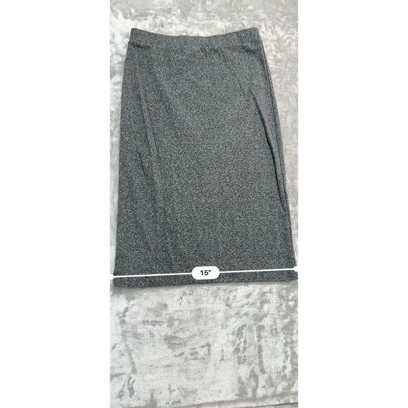 H&M Divided Pencil Skirt Women's M Gray Knee Length Stretch‎ Speckled EUC - Picture 6 of 6